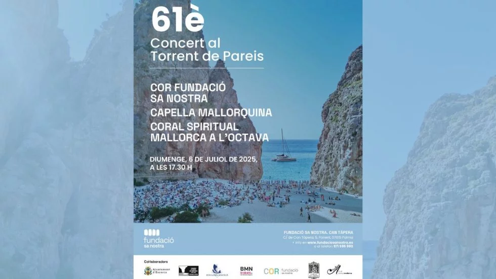 La Fundación Sa Nostra celebra el 61è aniversari del Concert al Torrent de Pareis.